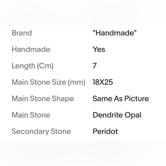 DENDRITE OPAL/PERIDOT PENDANT - Picture 2 of 3